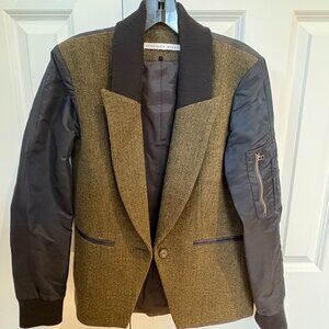 Veronica Beard Tweed Bomber Dickey Jacket